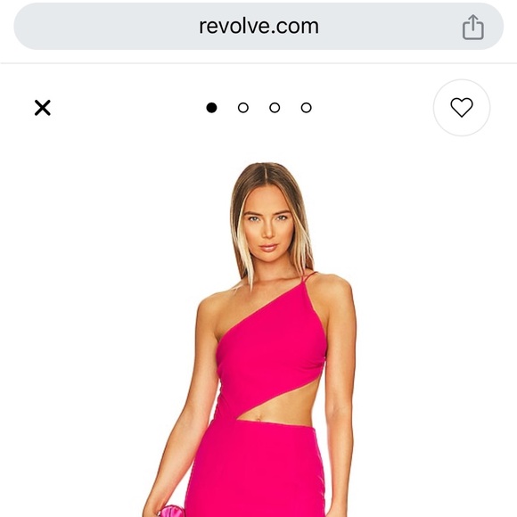 Bardot Pink One-Shoulder Midi Dress - Picture 7 of 12